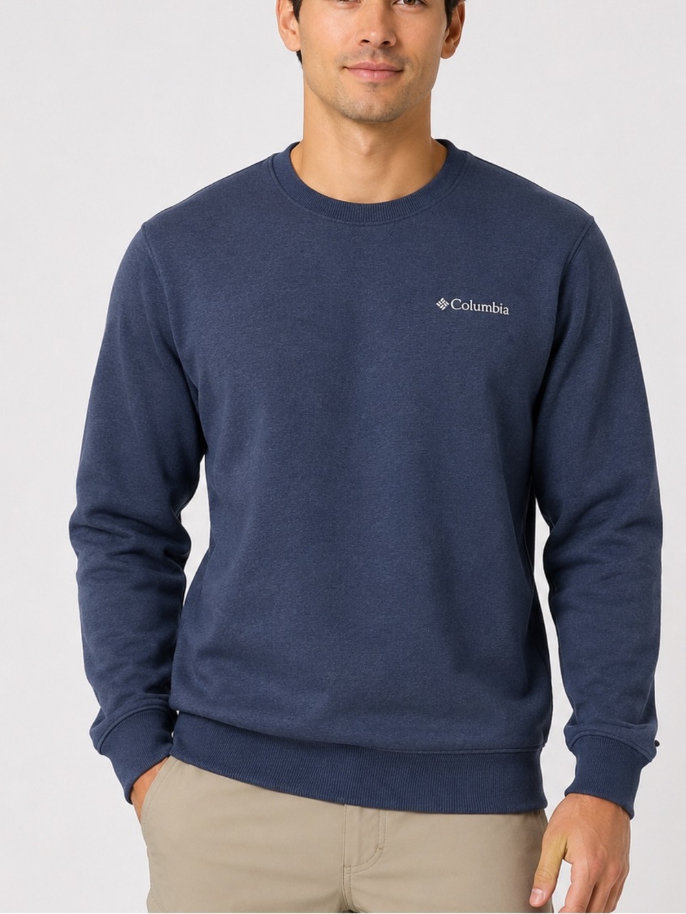 Columbia Hart Mountain II Crew‎ Sweatshirt Men’s Small Blue navy Fleece Pullover